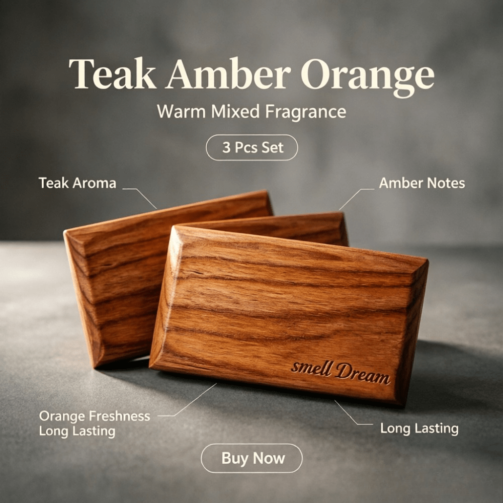 Fragrance Home Decor - Car Air Freshener Teak Amber Orange