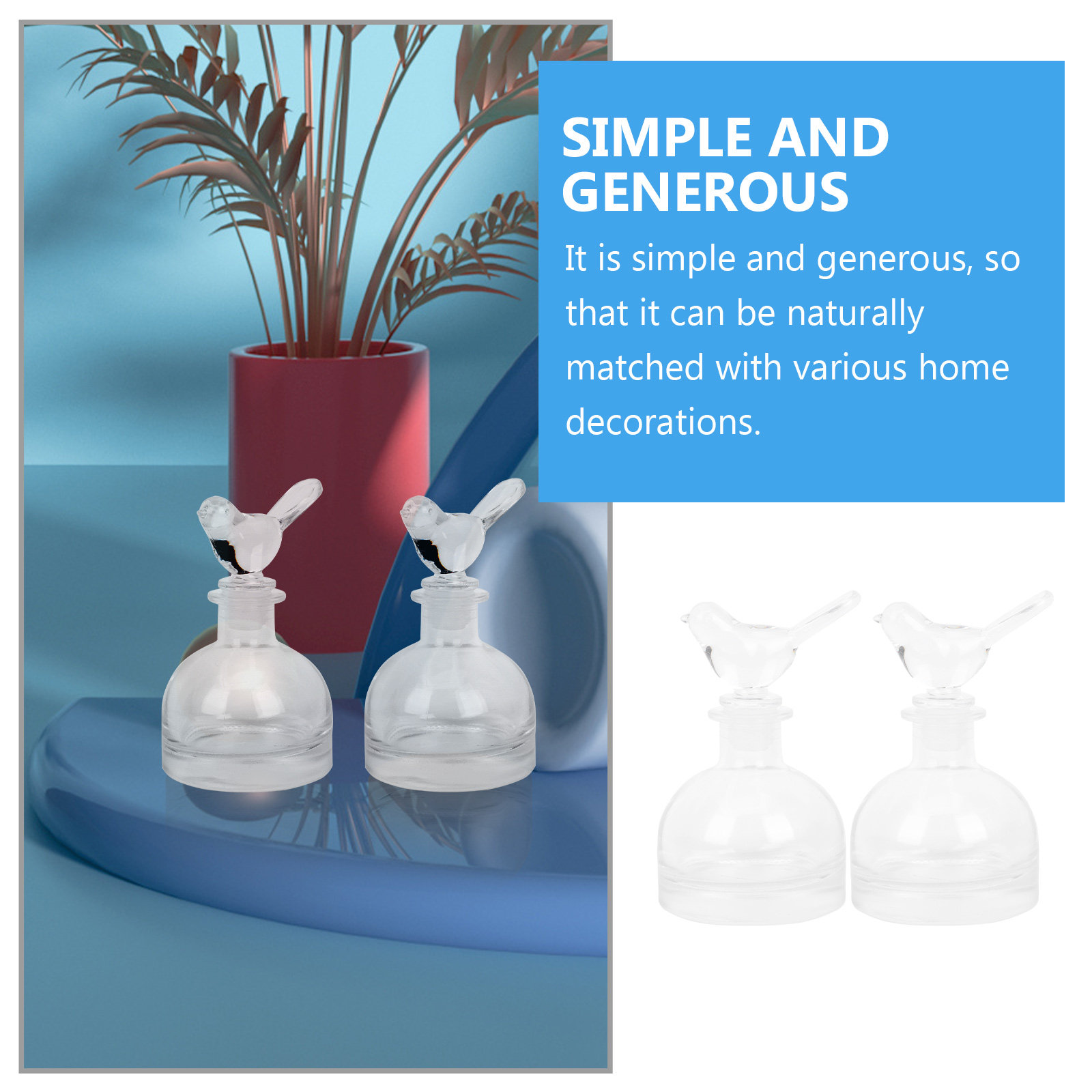 2Pcs Glass Perfume Bottles Pre - Fragrance Home Decor review and price