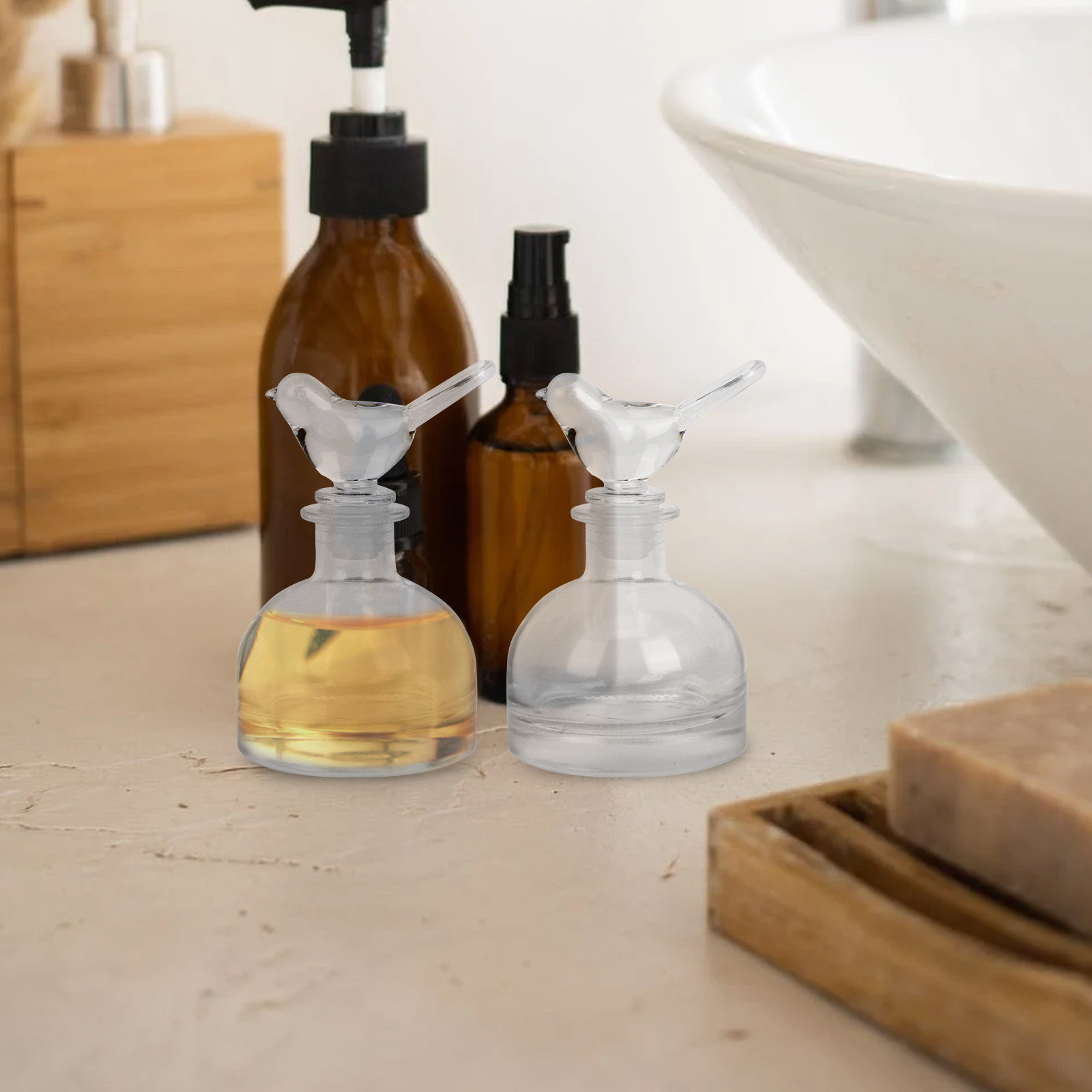 2Pcs Glass Perfume Bottles Pre - Fragrance Home Decor review and price