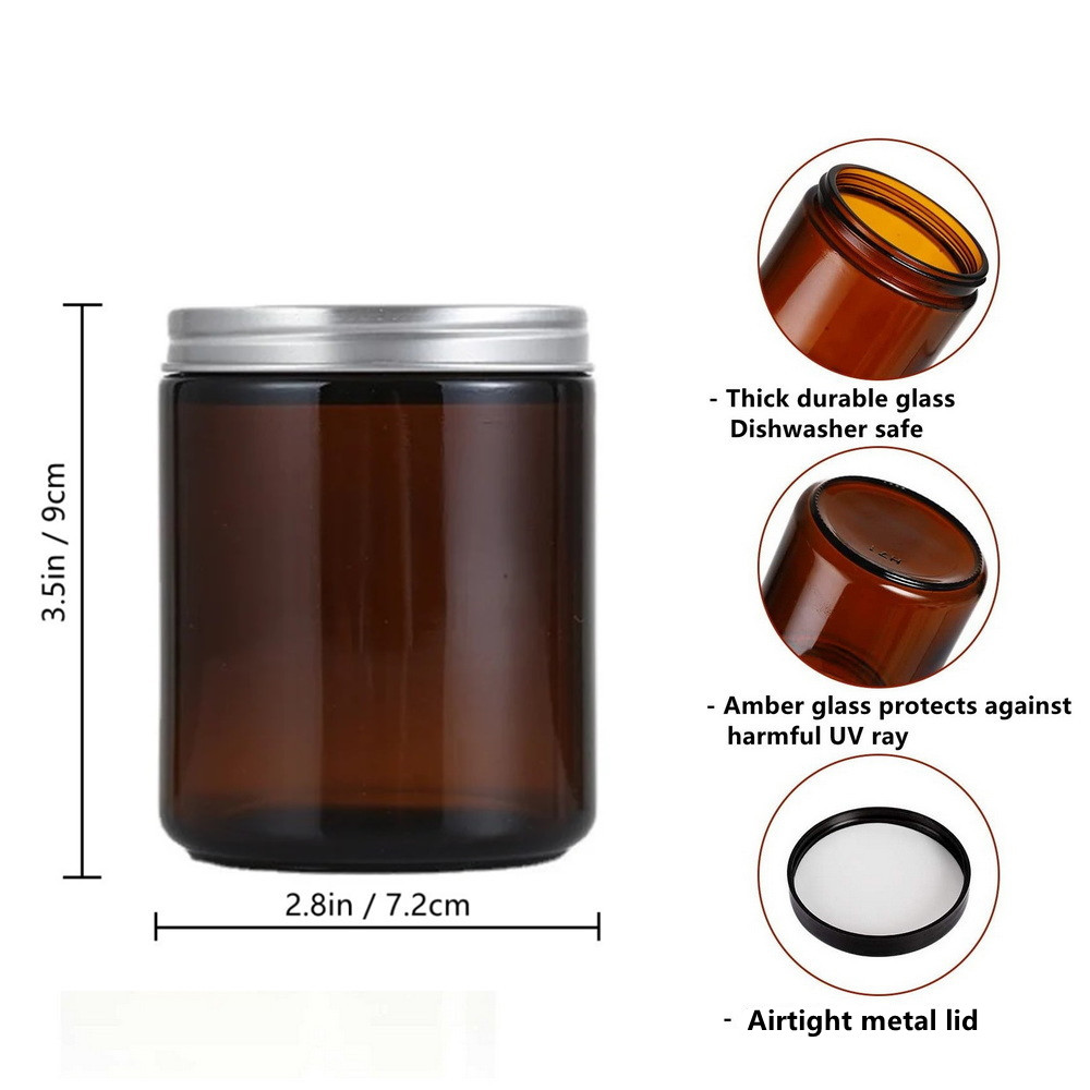 2pcs 8 Oz Empty Candle Jar Rou - Amber Jar Candle review and price