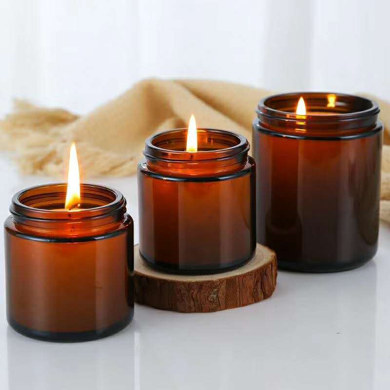 Glass Candle Jars, 4oz Amber R - Amber Jar Candle review and price