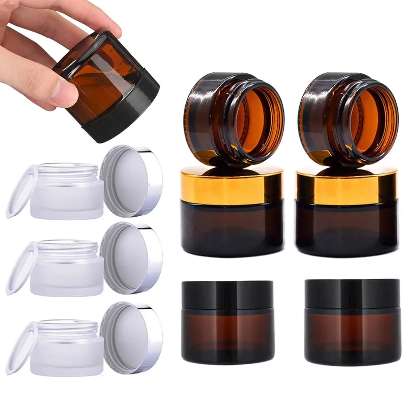 5Pcs 5g-100g Amber Empty Glass - Amber Jar Candle review and price
