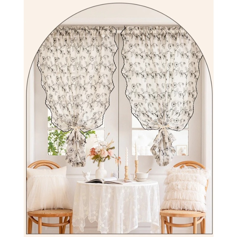 French Retro Lace Gauze Curtai - Home Fragrance In French review and price